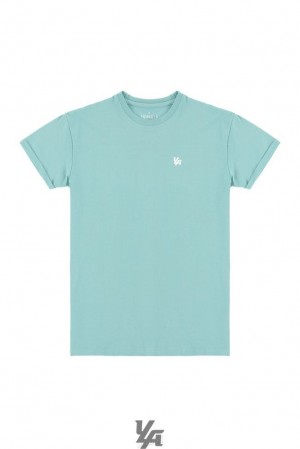 Camisas YoungLA Rolled Cuff Straight Bottom Tees Hombre Verde | 78YHUVCAW