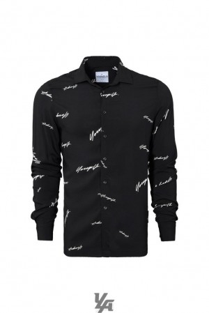Camisas YoungLA Scarface Viscose Imprint Shirts Hombre YoungLA Autograph | 70YOXUGRJ