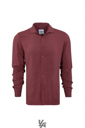 Camisas YoungLA Scarface Viscose Shirts Hombre Burdeos | 41LPSXFRY