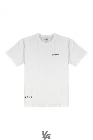 Camisas YoungLA Signature Tees Hombre Blancas | 34ZDGXBPL