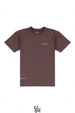 Camisas YoungLA Signature Tees Hombre Burdeos Azules | 95ZKFLYRA
