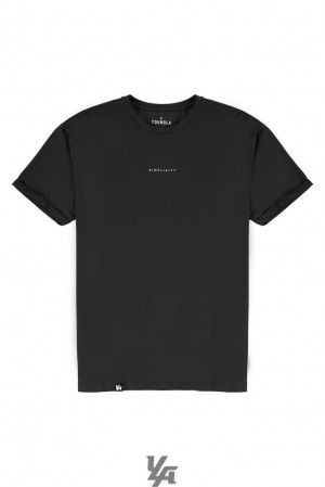 Camisas YoungLA Simplicity Tees Hombre Negras | 16QUBNYOJ