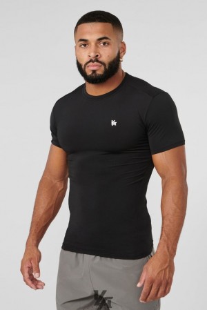 Camisas YoungLA Stealth Compression Tees Hombre Negras | 07PEFUMCN