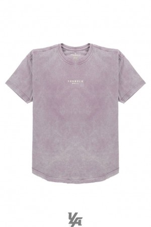 Camisas YoungLA Tee Wavy Collection Hombre Lavanda Azules | 31WXHDMEL
