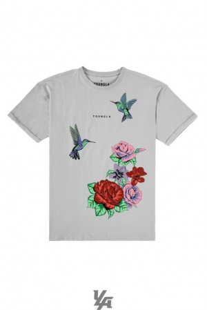 Camisas YoungLA The Good Life Tees Hombre Gris Claro | 62TLGRUAK