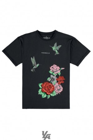 Camisas YoungLA The Good Life Tees Hombre Negras | 56JVXLSQO