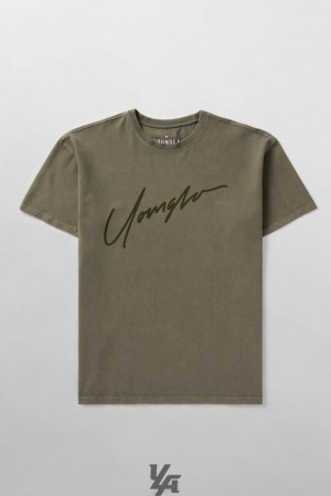 Camisas YoungLA Tonal Tees Hombre Azules | 35SJHWUOT
