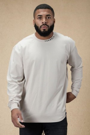 Camisas YoungLA Trademark Longsleeves Hombre Marrones | 35MTWCZIS