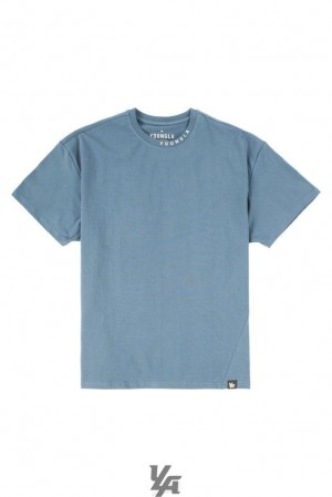 Camisas YoungLA Trademark Tees Hombre Gris Azules | 02MYDZEVS