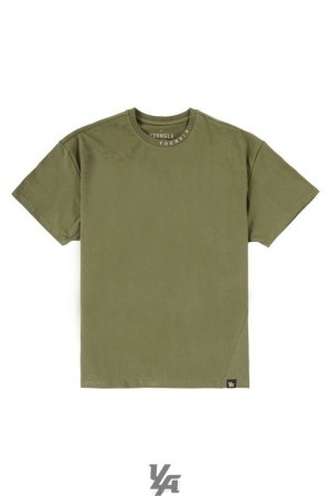 Camisas YoungLA Trademark Tees Hombre Verde Oliva | 23ZQXFRMV