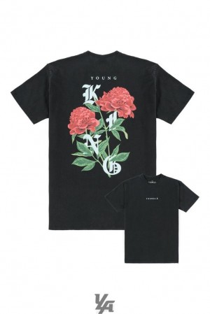 Camisas YoungLA Young King Tees Hombre Negras | 07LDKCVMU