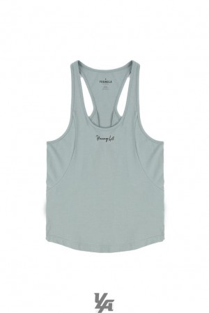 Camiseta Tirantes YoungLA Aesthetics Stringers Hombre Verde Oliva Verde | 38ZGKMOQE