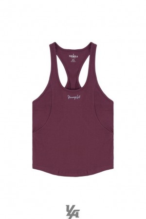 Camiseta Tirantes YoungLA Aesthetics Stringers Hombre Moradas | 57UJTQCNI