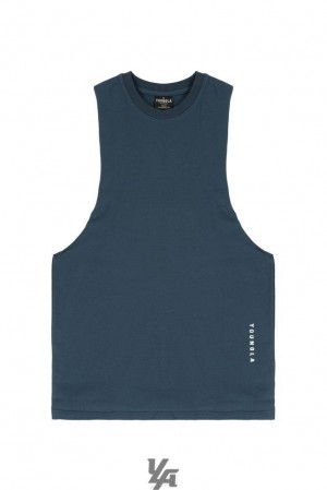 Camiseta Tirantes YoungLA Delt Tanks Hombre Turquesa Oscuro | 65YFPOHLS