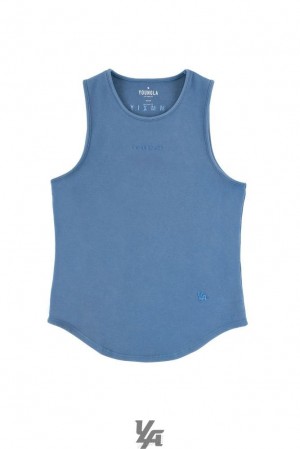 Camiseta Tirantes YoungLA Excellence Tanks Hombre Azules Azules | 05BFMRKCU
