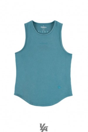 Camiseta Tirantes YoungLA Excellence Tanks Hombre Turquesa Azules | 68IMQBFHE