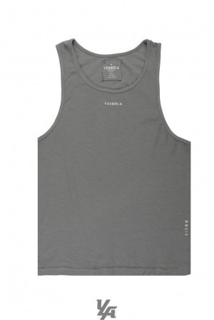 Camiseta Tirantes YoungLA Marine Slub Tanks Hombre Azules | 80ZLCMBVP