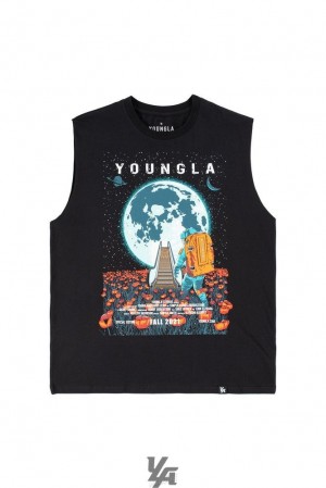 Camiseta Tirantes YoungLA Motion Picture Cut Offs Hombre Moon Escalator | 98BUGJSDX