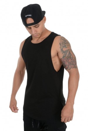 Camiseta Tirantes YoungLA Muscle Tanks Hombre Negras | 39BWGHIML