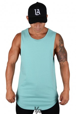 Camiseta Tirantes YoungLA Muscle Tanks Hombre Verde | 70PIREXGS
