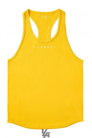 Camiseta Tirantes YoungLA New Gen Compression Stringers Hombre Amarillo | 50GRHQIVM