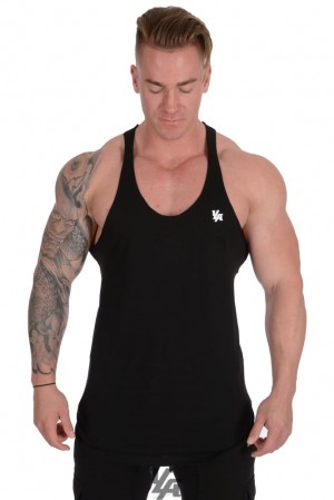 Camiseta Tirantes YoungLA Palazzo Stringers Hombre Negras | 37SDAFOVK
