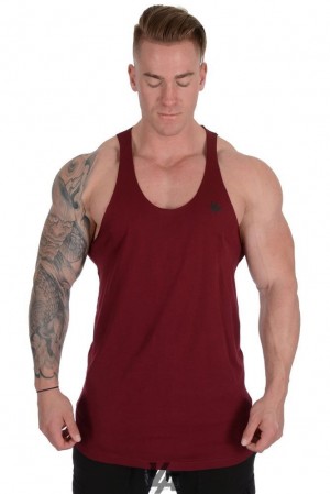 Camiseta Tirantes YoungLA Palazzo Stringers Hombre Burdeos | 90CUFKSVI