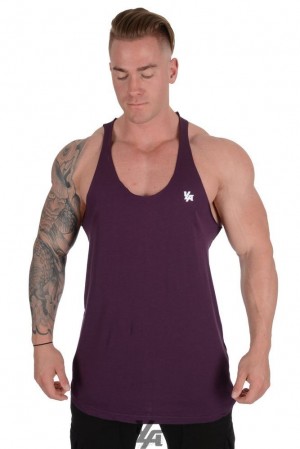 Camiseta Tirantes YoungLA Palazzo Stringers Hombre Moradas | 95VAFPROB