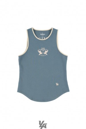 Camiseta Tirantes YoungLA Progress Tanks Hombre Turquesa | 67OQIJKBR