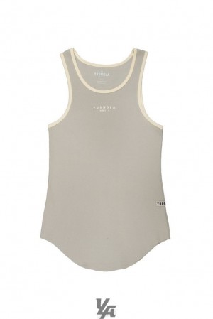 Camiseta Tirantes YoungLA Rocket Rib Tanks Hombre Marrones | 07WMSDBRT