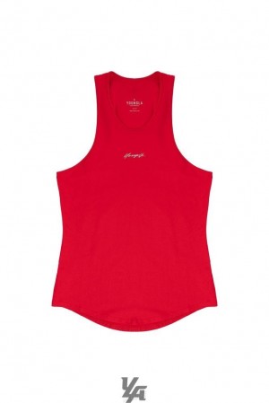 Camiseta Tirantes YoungLA Signature Tanks Hombre Rojas | 69TOQMVES