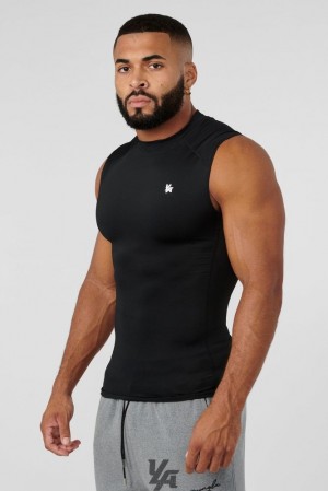 Camiseta Tirantes YoungLA Stealth Compression Cut-offs Hombre Negras | 60DORJZGB