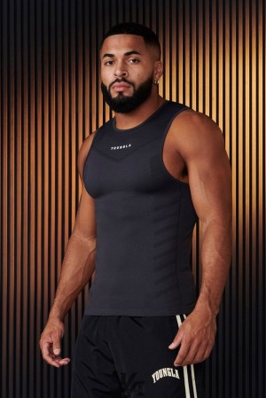 Camiseta Tirantes YoungLA Supervillain Compression Tanks Hombre Gris | 75AHQBMGD