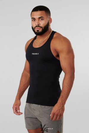 Camiseta Tirantes YoungLA Supervillain Stringers Hombre Negras | 21XZIBWDP