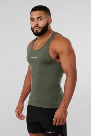 Camiseta Tirantes YoungLA Supervillain Stringers Hombre Verde | 17PZQRMYK