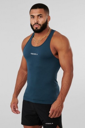 Camiseta Tirantes YoungLA Supervillain Stringers Hombre Turquesa | 78GYASTVD