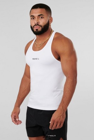 Camiseta Tirantes YoungLA Supervillain Stringers Hombre Blancas | 53XNGLBUH