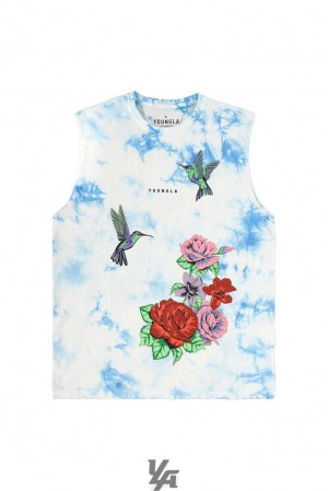 Camiseta Tirantes YoungLA The Good Life Tanks Hombre Friendly Skies | 72LZOCMND