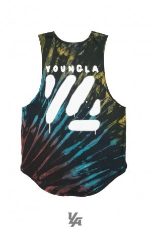 Camiseta Tirantes YoungLA Tie Dye Bloc Cut Off Tanks Hombre Carnival | 15QXSYARD