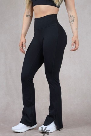 Leggins YoungLA Asana Flare Leggings Mujer Negras | 62IORWMNX