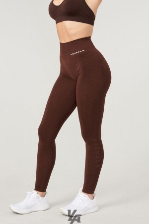Leggins YoungLA Core Seamless Scrunch Leggings Fall 23 Mujer Marrones | 79JTGYSIW