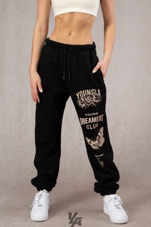 Leggins YoungLA Dreamers Joggers Mujer Negras | 30TECQMGU