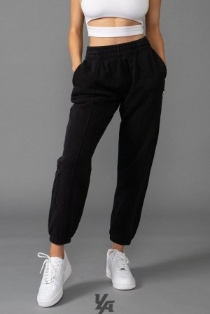 Leggins YoungLA Script Joggers Mujer Negras Azules | 76DIBGZSH