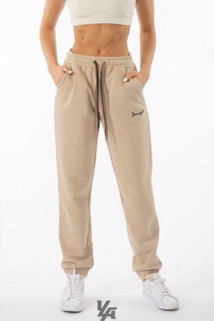 Leggins YoungLA Triple String Joggers Mujer Gris Claro Marrones | 86XSOVMLK