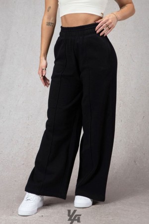 Leggins YoungLA Wide Leg Fleece Pants Mujer Negras | 17SQBCIOJ