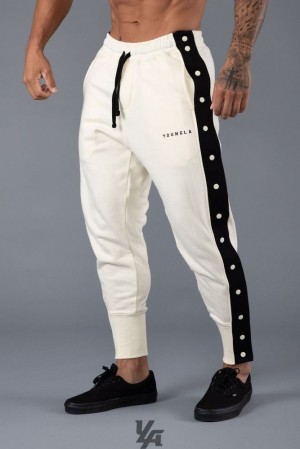 Pantalon Jogger YoungLA 90s Tear Away Joggers Hombre Blancas | 05ZADPKLW