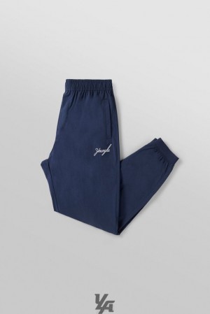 Pantalon Jogger YoungLA Airwave Joggers Hombre Azul Marino | 70AOVXEYF