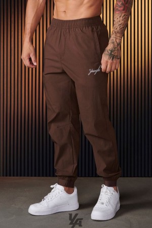 Pantalon Jogger YoungLA Airwave Joggers Hombre Marrones | 59HXUKQDL