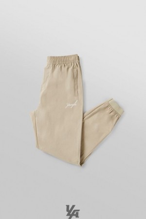 Pantalon Jogger YoungLA Airwave Joggers Hombre Creme | 54GFZWYDM
