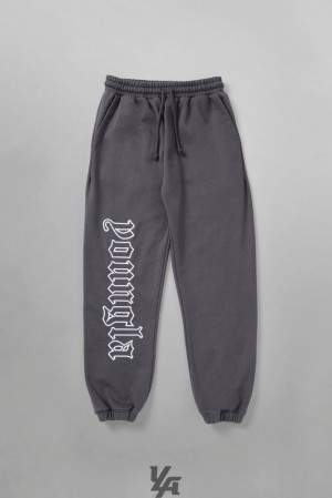 Pantalon Jogger YoungLA Anthem Joggers Hombre Gris Azules | 92EYHCQJP